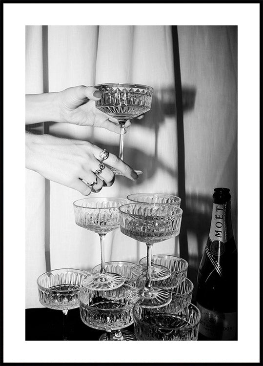 Champagnergläser-Druckposter - Posterbox.dk