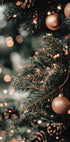 Weihnachtsbaum mit goldenen Lichtern Poster - Posterbox.dk