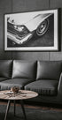 Klassisches Oldtimer-Nahaufnahme-Schwarz-Weiß-Poster - Posterbox.dk