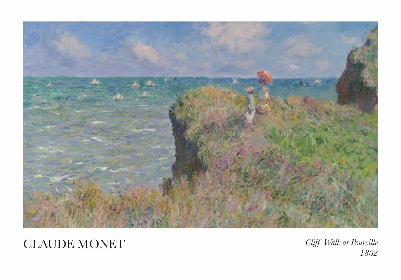 Cliff Walk bei Pourville Poster - Posterbox.dk