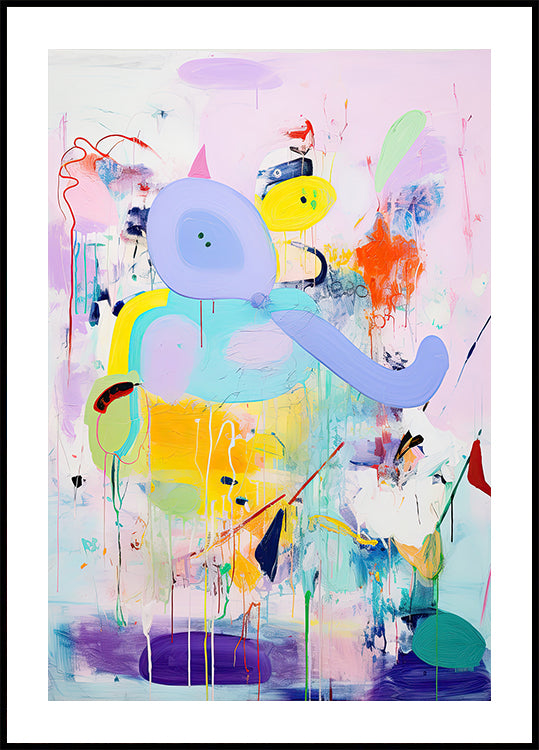 Color Splash Elefanten-Poster - Posterbox.dk