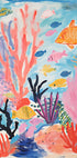 Buntes Korallenriff, tropische Fische und Meerespflanzen, Kinderposter - Posterbox.dk