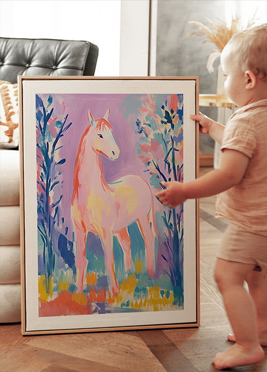 Buntes Pferdeposter - Posterbox.dk