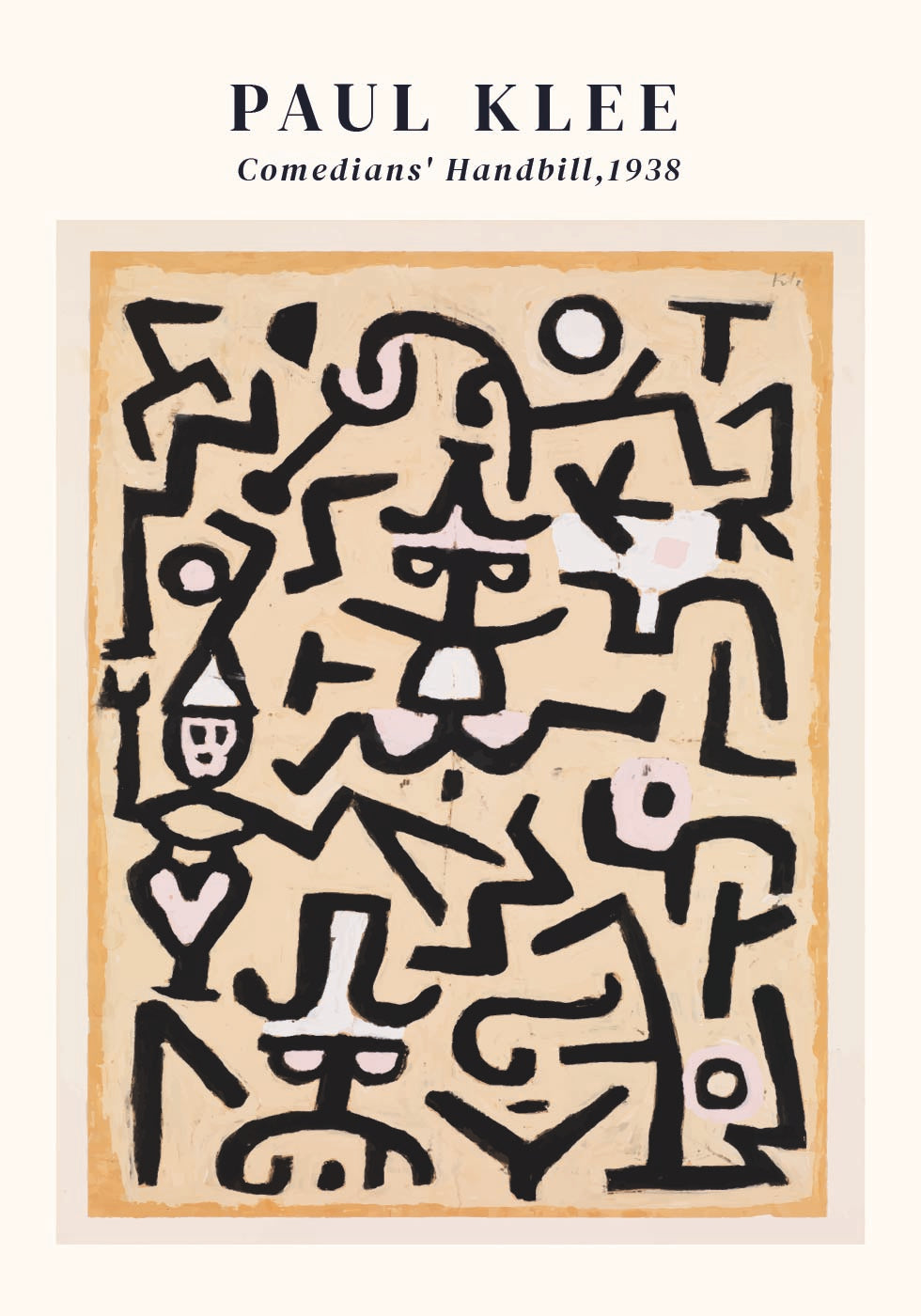 Komikerhandzettel, abstrakte Gesichter und verspielte Formen Poster - Posterbox.dk