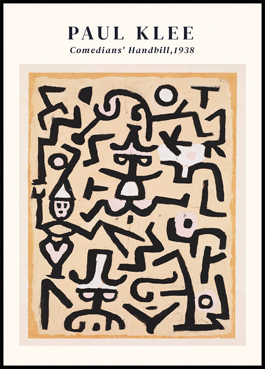 Komikerhandzettel, abstrakte Gesichter und verspielte Formen Poster - Posterbox.dk