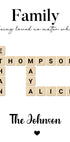 Connected Hearts, A Family Name Puzzle of Love Poster - Posterbox.dk