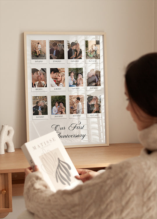 Paar-Erinnerungen, Fotocollage-Poster im Polaroid-Stil – Posterbox.dk