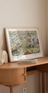 Krebsfischen, sommerliche Familienszene am Flussufer Poster - Posterbox.dk