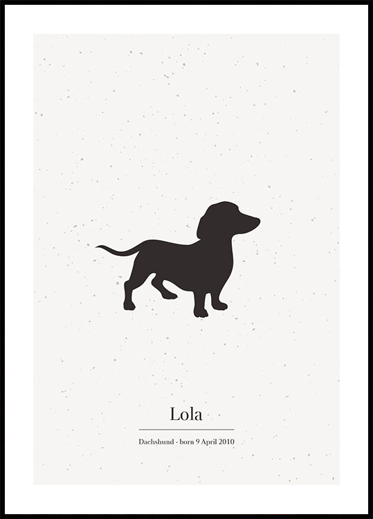 Individuelles Hunde-Silhouette-Poster - Posterbox.dk