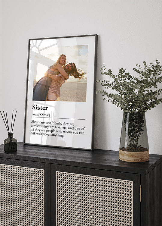 Benutzerdefiniertes Schwester-Definitions-Poster - Posterbox.dk