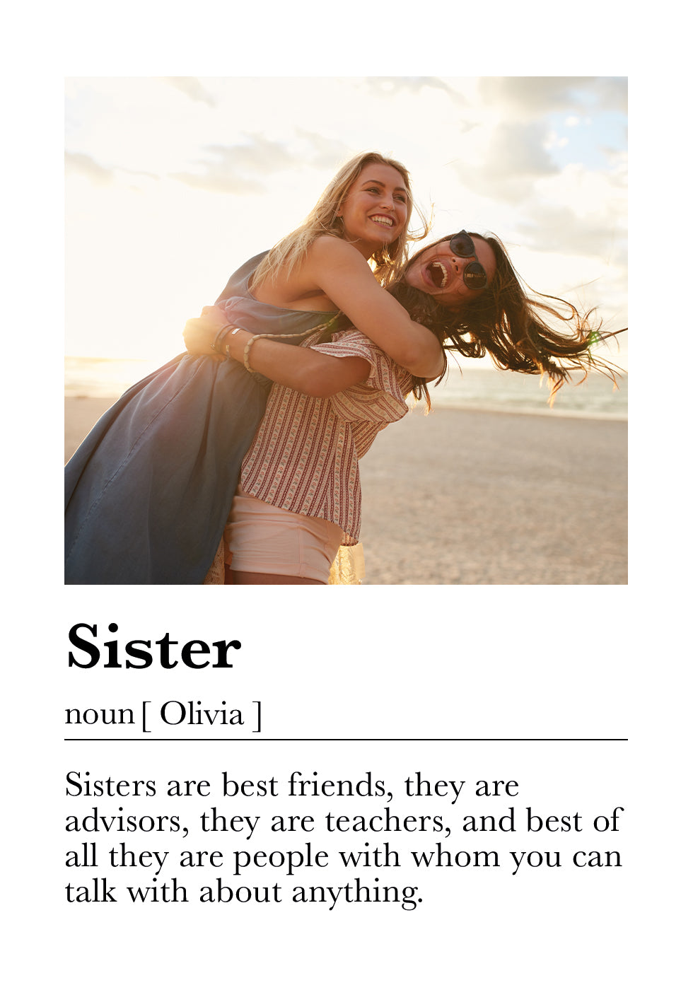 Benutzerdefiniertes Schwester-Definitions-Poster - Posterbox.dk