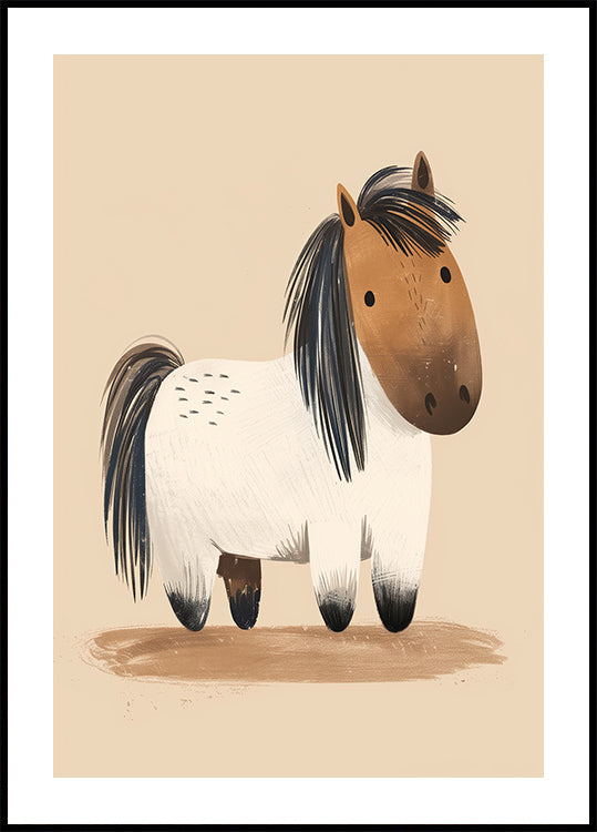 Süßes molliges Pony-Poster - Posterbox.dk