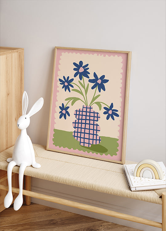 Süße Blumen in einer Vase Poster - Posterbox.dk