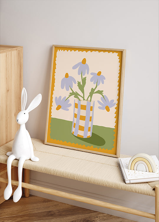 Süße Blumen in einer Vase Poster - Posterbox.dk