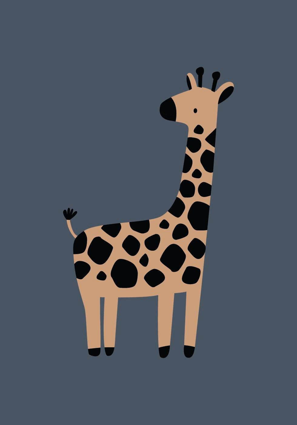 Niedliches Giraffen-Illustrationsposter - Posterbox.dk