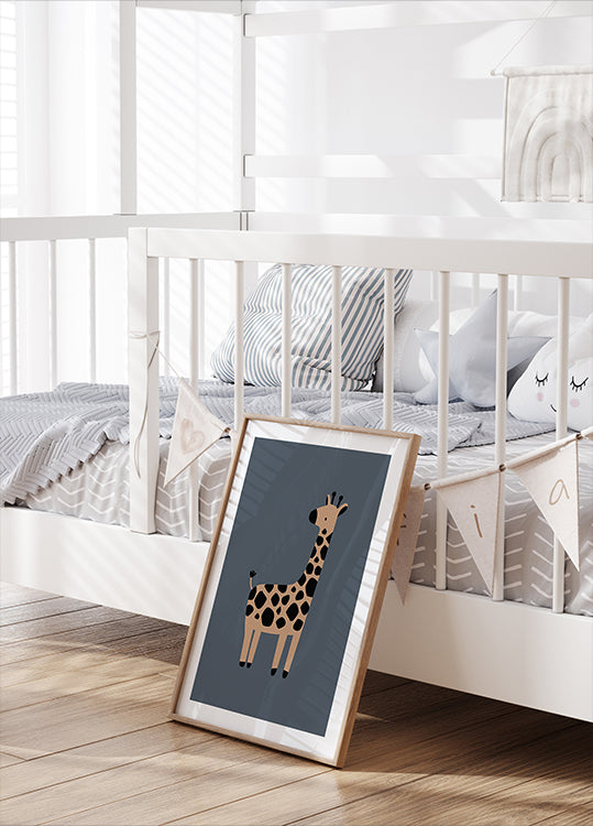 Niedliches Giraffen-Illustrationsposter - Posterbox.dk