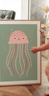 Niedliches Quallen-Illustrationsposter - Posterbox.dk