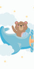 Süßes Teddybär-Flugzeug-Poster - Posterbox.dk