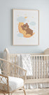 Süßes Teddybär-Mond-Poster - Posterbox.dk
