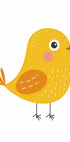Niedliches gelbes Vogel-Illustrationsposter - Posterbox.dk