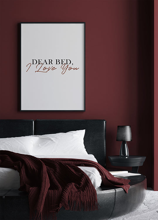 Liebes Bett, ich liebe dich Poster - Posterbox.dk