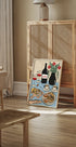 Poster für den Esstisch, französisches Wein- und Käsegedeck - Posterbox.dk