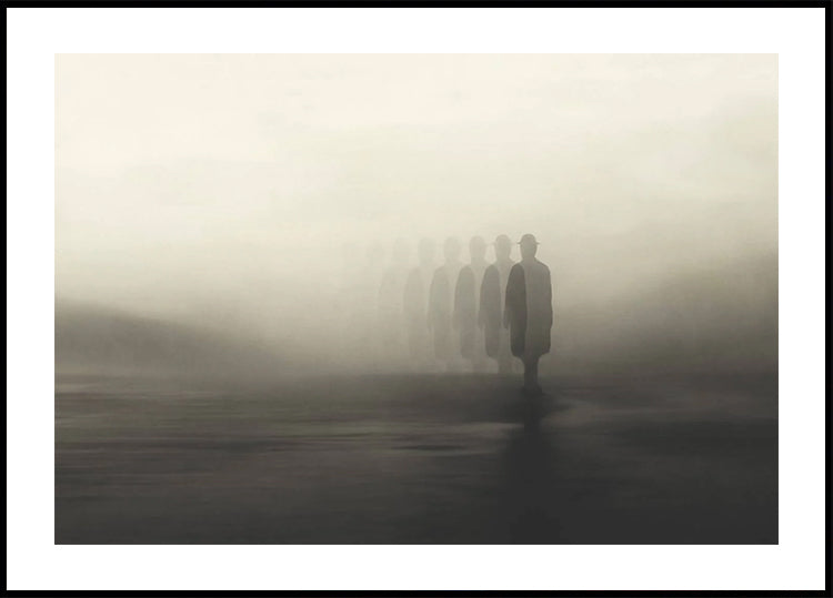 Disappearing Into the Fog, Shadow Man Poster - Posterbox.dk