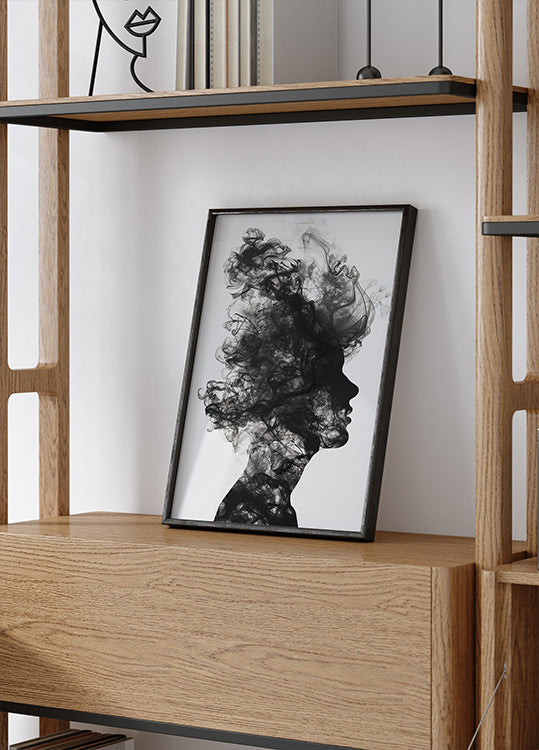 Abstraktes Poster mit auflösender Silhouette - Posterbox.dk