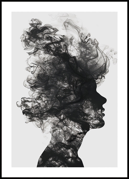 Abstraktes Poster mit auflösender Silhouette - Posterbox.dk