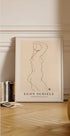 Egon Schiele, Stehender Akt mit dem Gesicht zugewandt Poster - Posterbox.dk