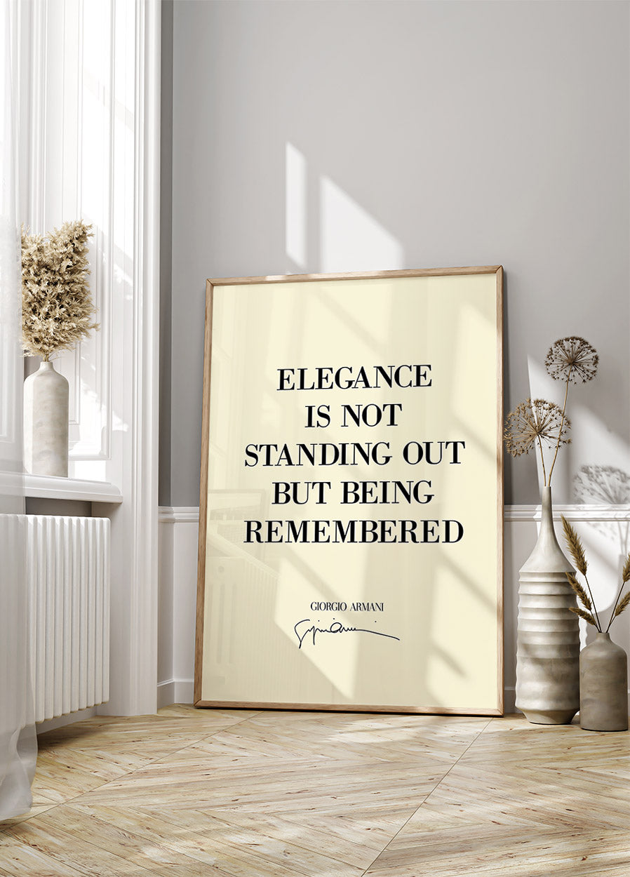 Eleganz-Zitat-Poster - Posterbox.dk