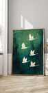 Elegantes Poster mit fliegenden Kranichen - Posterbox.dk