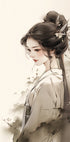 Elegantes Ink Woman-Poster - Posterbox.dk