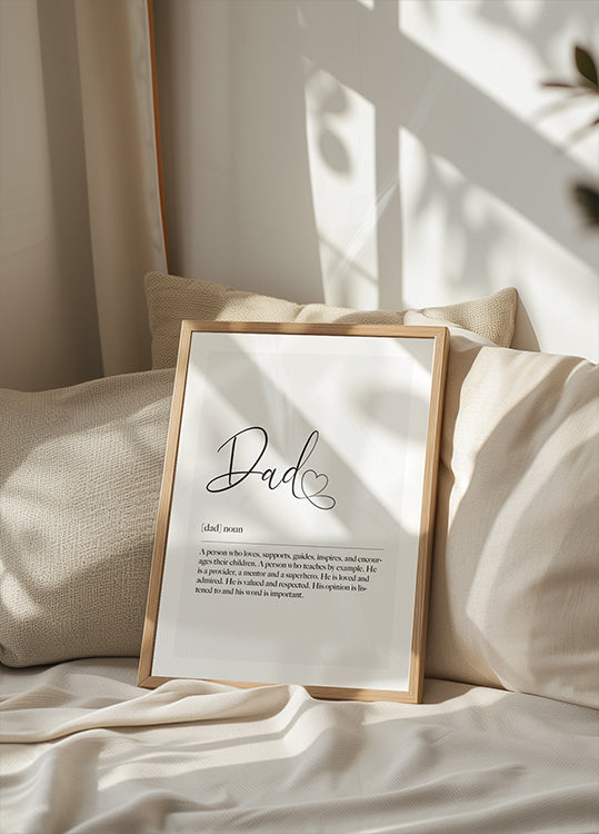 Personalisiertes Poster mit Vaterdefinition - Posterbox.dk