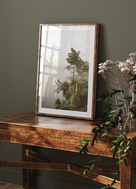 Poster „Nebliger Sommermorgen“ - Posterbox.dk