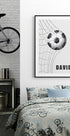Fußball, personalisiertes Namensdruckposter - Posterbox.dk