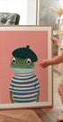 Französisches Frosch-Illustrationsposter - Posterbox.dk
