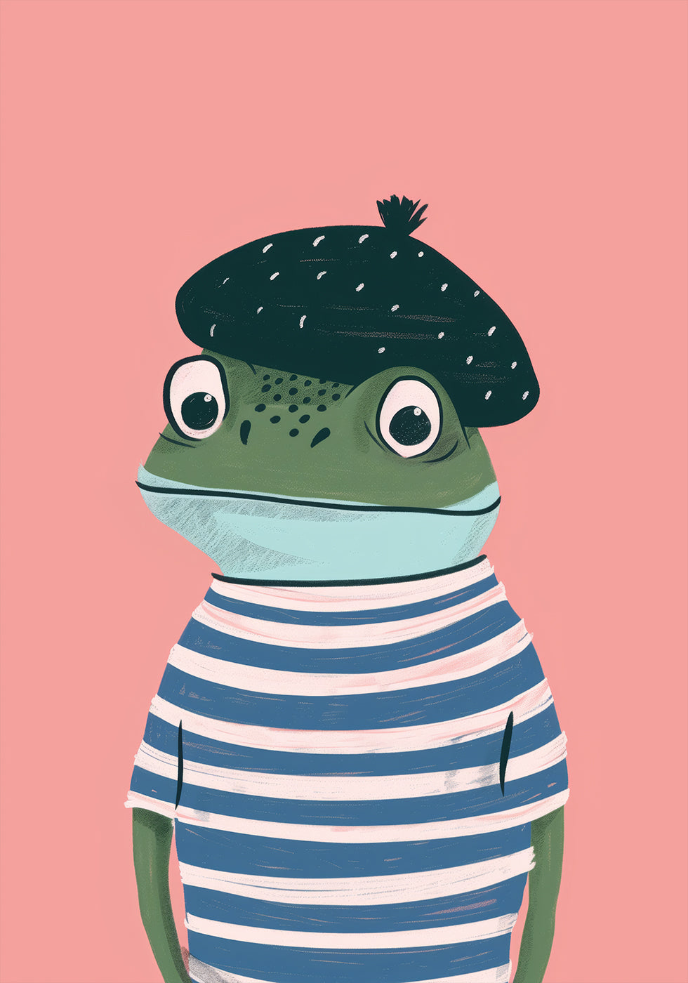 Französisches Frosch-Illustrationsposter - Posterbox.dk