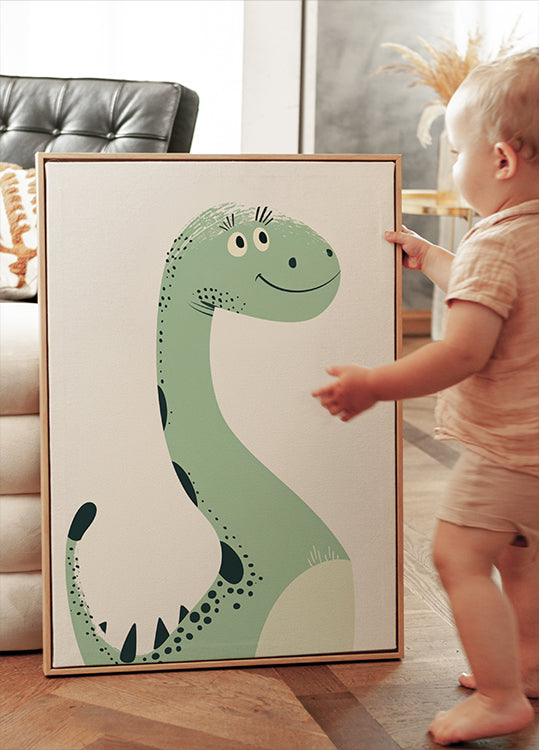 Freundliches Dinosaurier-Poster - Posterbox.dk