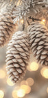 eine Nahaufnahme eines Tannenzapfens auf einem Weihnachtsbaum