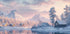 Poster „Frostiger Morgen im Dorf“ - Posterbox.dk