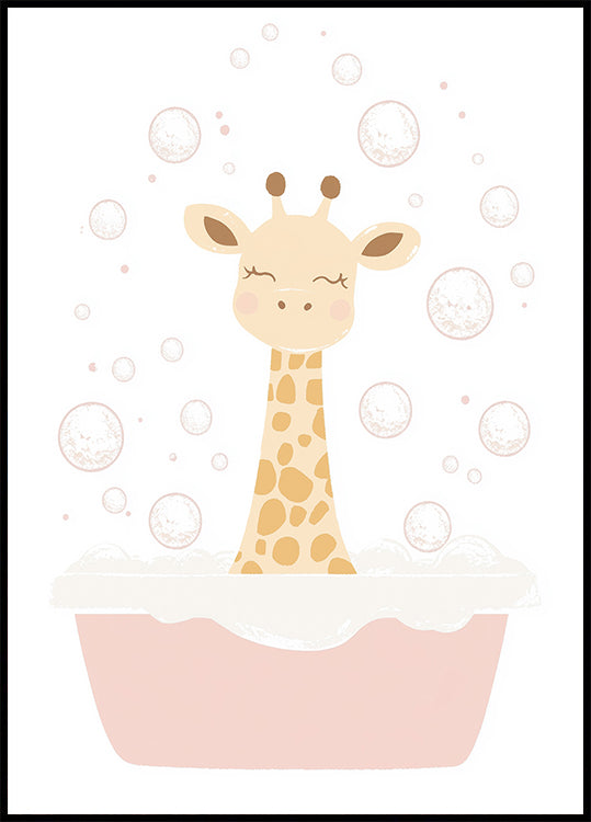 Giraffenbad-Poster - Posterbox.dk
