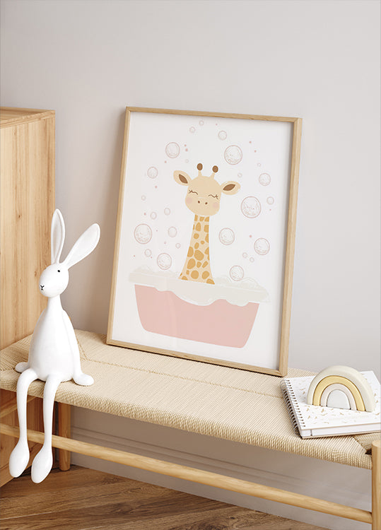 Giraffenbad-Poster - Posterbox.dk