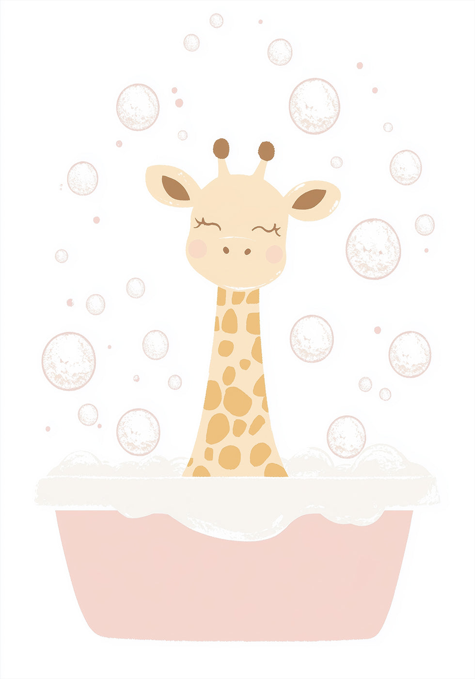 Giraffenbad-Poster - Posterbox.dk