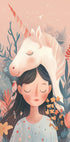 Poster „Mädchen und Einhorn“ - Posterbox.dk