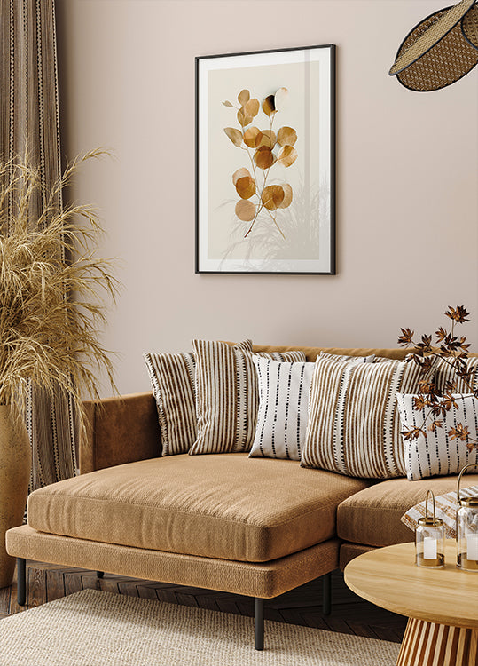 ein Wohnzimmer voller Möbel und einer Pflanze