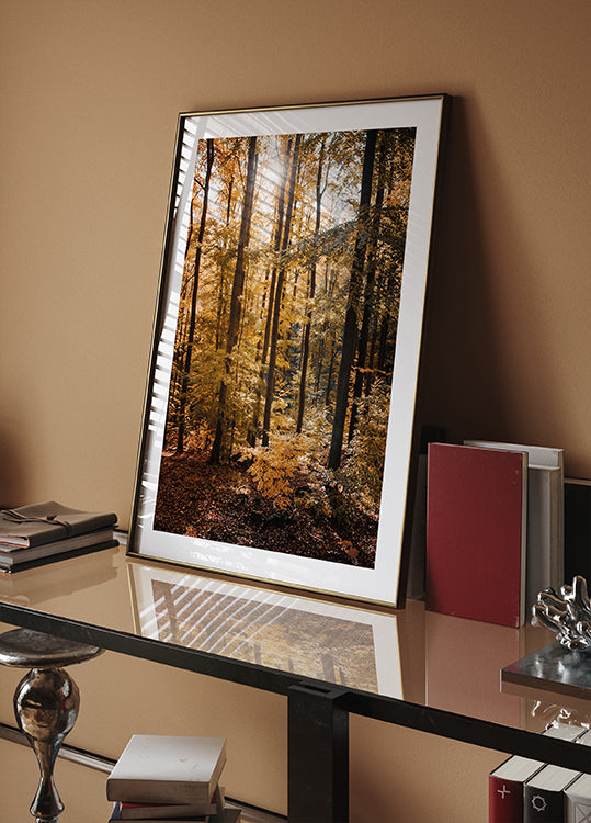 Poster „Goldener Herbstwald“ - Posterbox.dk