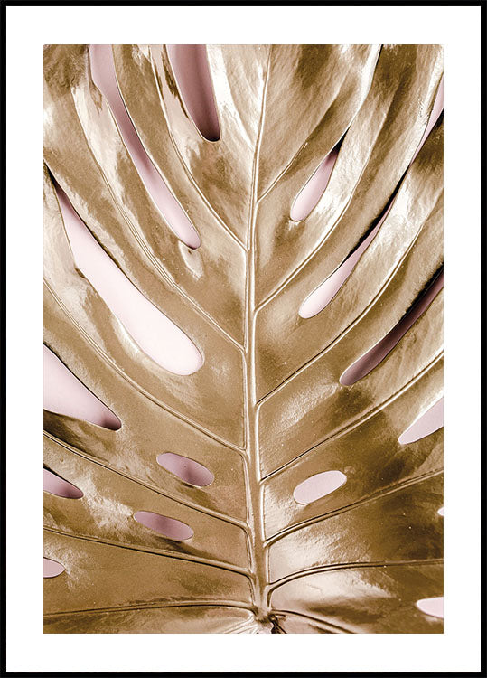 Golden Monstera №3 Poster - Posterbox.dk