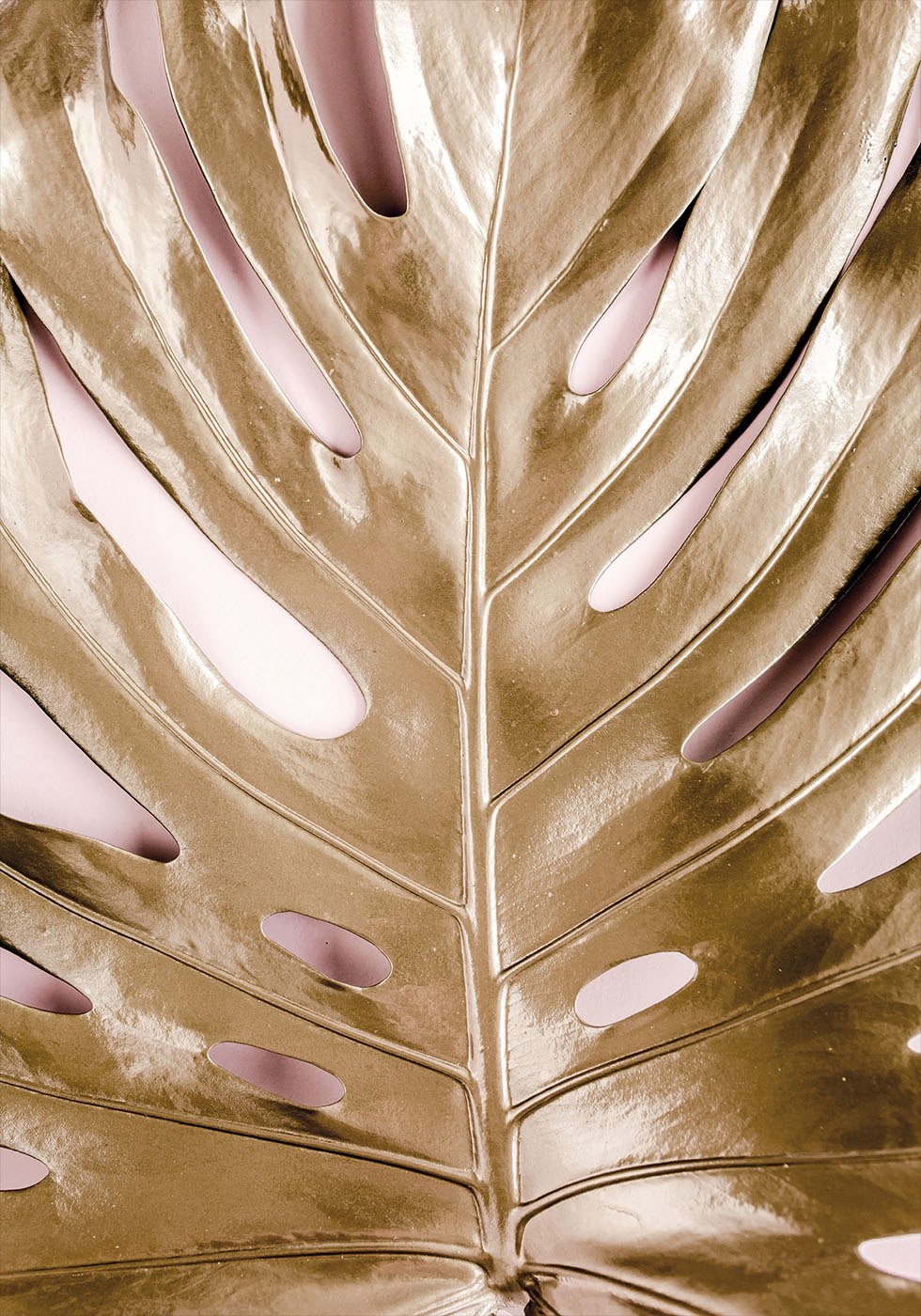Golden Monstera №3 Poster - Posterbox.dk