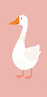 Gans auf rosa Poster - Posterbox.dk